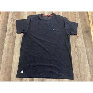 Eddie Bauer Shirt, Men's Size Medium? Black, Logo, Short Sleeve